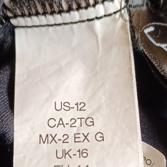 EUC La Blanca Black/White Striped "Dapper Derby" Halter Tankini Size 12 (36-38C) - Picture 6 of 8